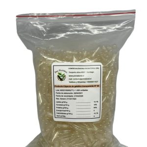 1000 Cáps De Gelatina Vacías N°00 transparentes